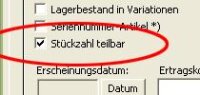Teilbarer Artikel