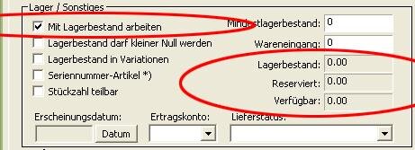 Produkt beachtet Lagerbestand und Lagerbestand = 0