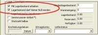 Produkt beachtet Lagerbestand, der Lagerbestand darf...